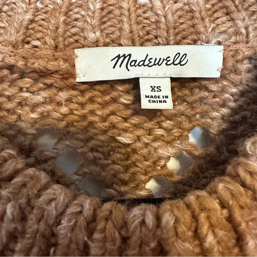 Madewell Pointelle Bubble-Sleeve Pullover Sweater